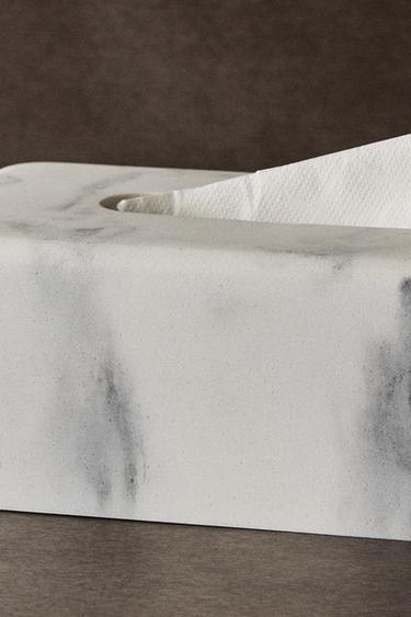 MARBLE-EFFECT TISSUE BOX - Grey by Zara - Image 5