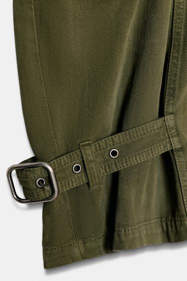 ZW COLLECTION BARREL CARGO TROUSERS - Khaki by Zara - Image 5