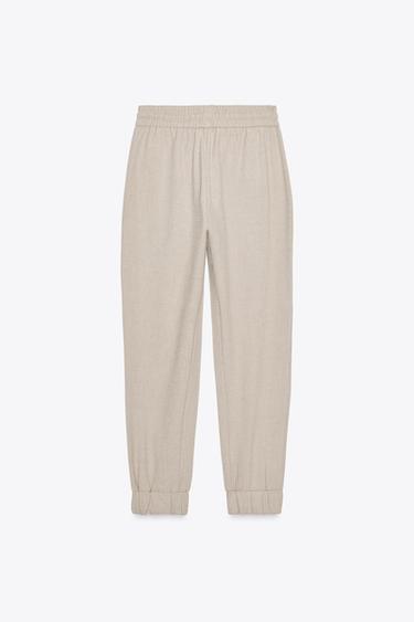 CUFFED HEM TROUSERS - Sand / Marl by Zara - Image 4