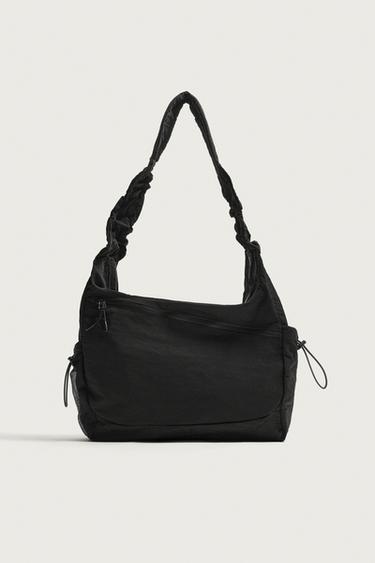 NYLON SHOULDER BAG - Black by Zara - Image 0