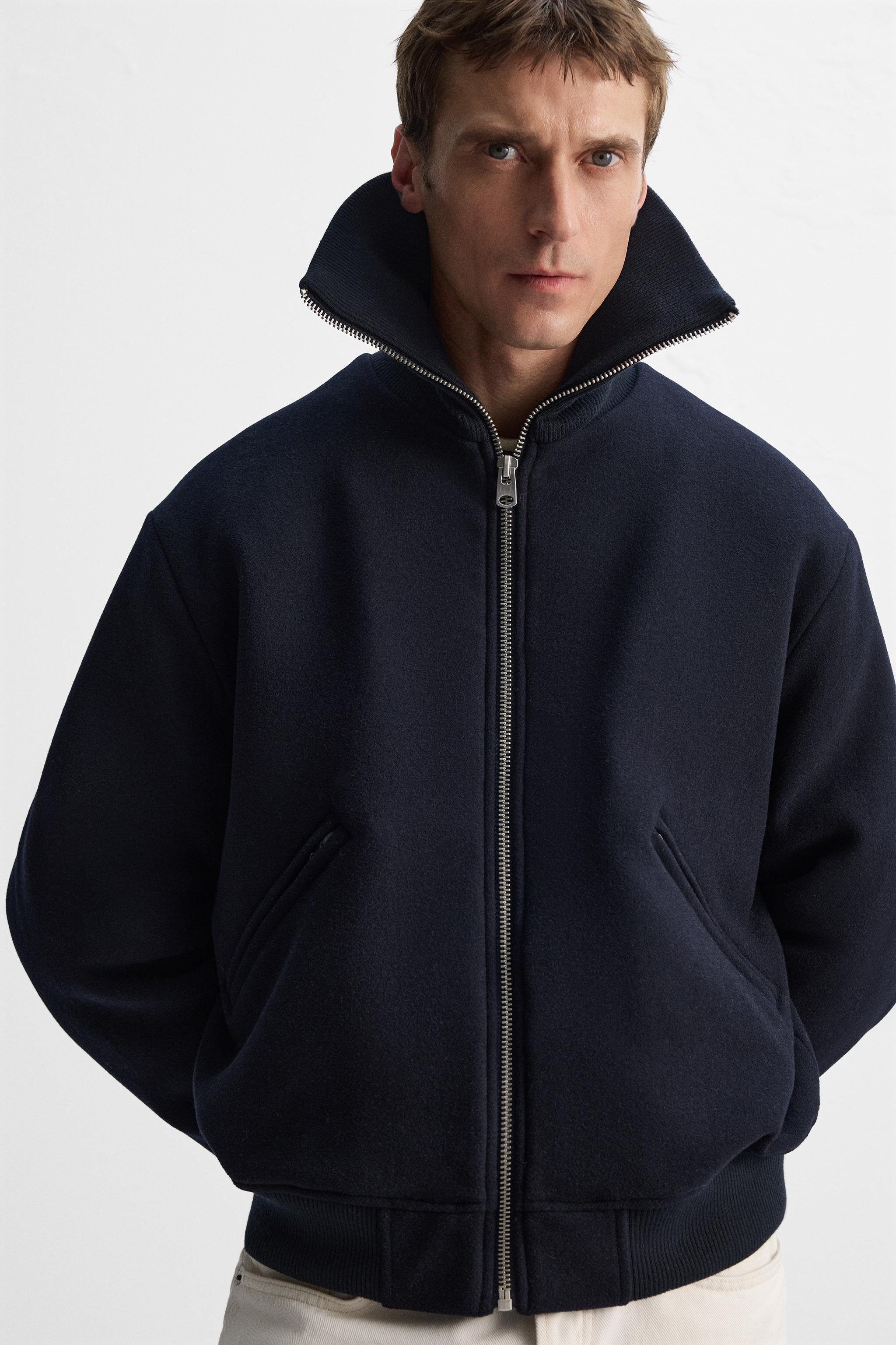   ♥ Collar Casual Jacket /追跡付 別注 STAND COLLAR ZIP UP JACKET(1 DARK GREY): NVRFRGT: MENS