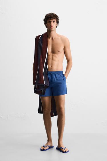 BAÑADOR MEDIO BÁSICO - Azul de Zara - Imagen 0