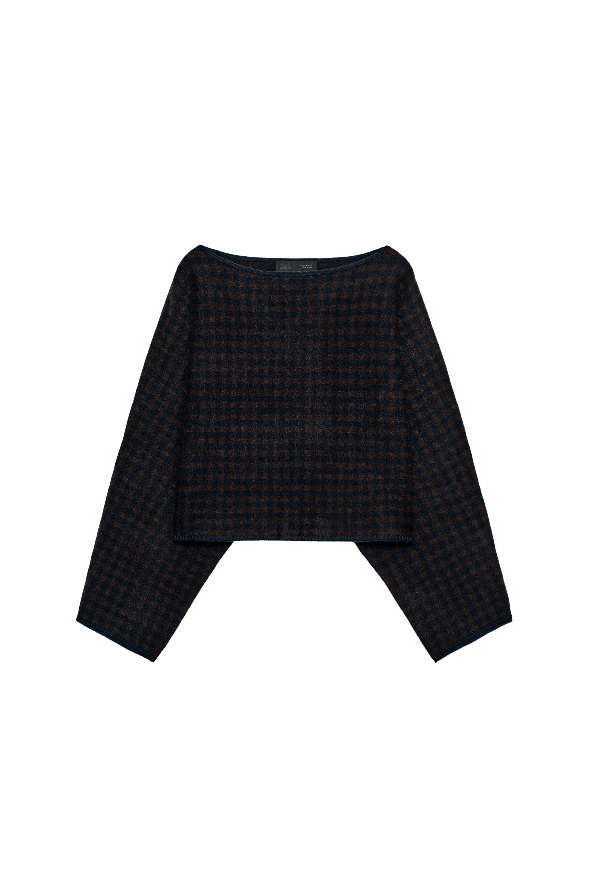 ⚠️ZARAページ⚠️ CROPPED CHECK KNIT JUMPER - Multicoloured | ZARA South Africa