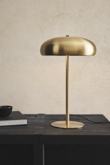 LARGE MONOCHROME TABLE LAMP - Gold by Zara