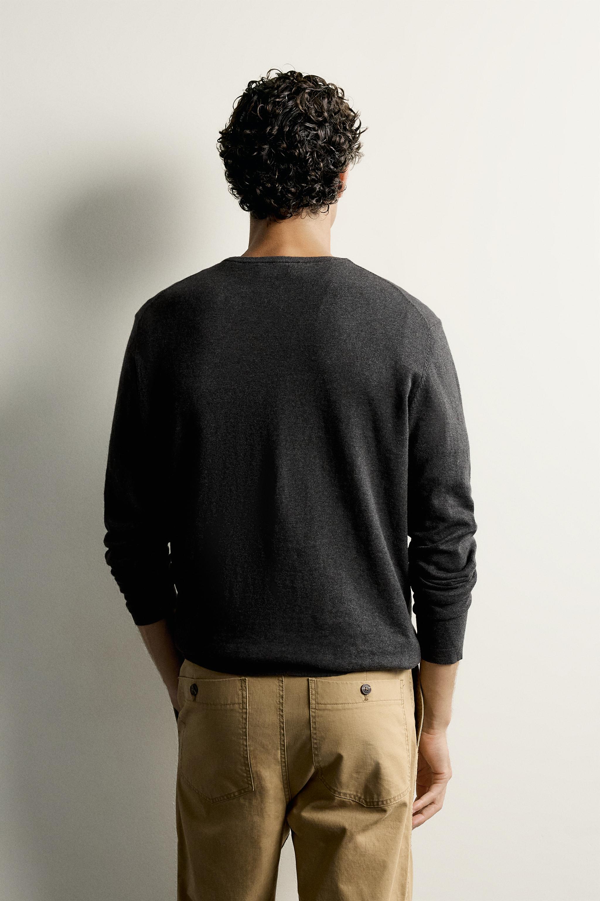 Zara REGULAR FIT PAMUK - KAŞMİR KAZAK görsel 3