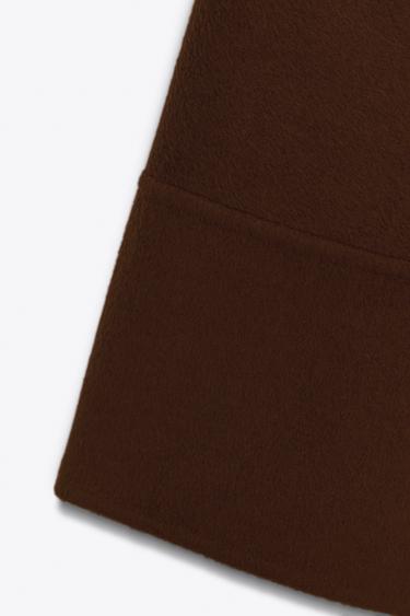 LONG BELTED COAT WITH WOOL ZW COLLECTION LIMITED EDITION - Brown by Zara - Image 7
