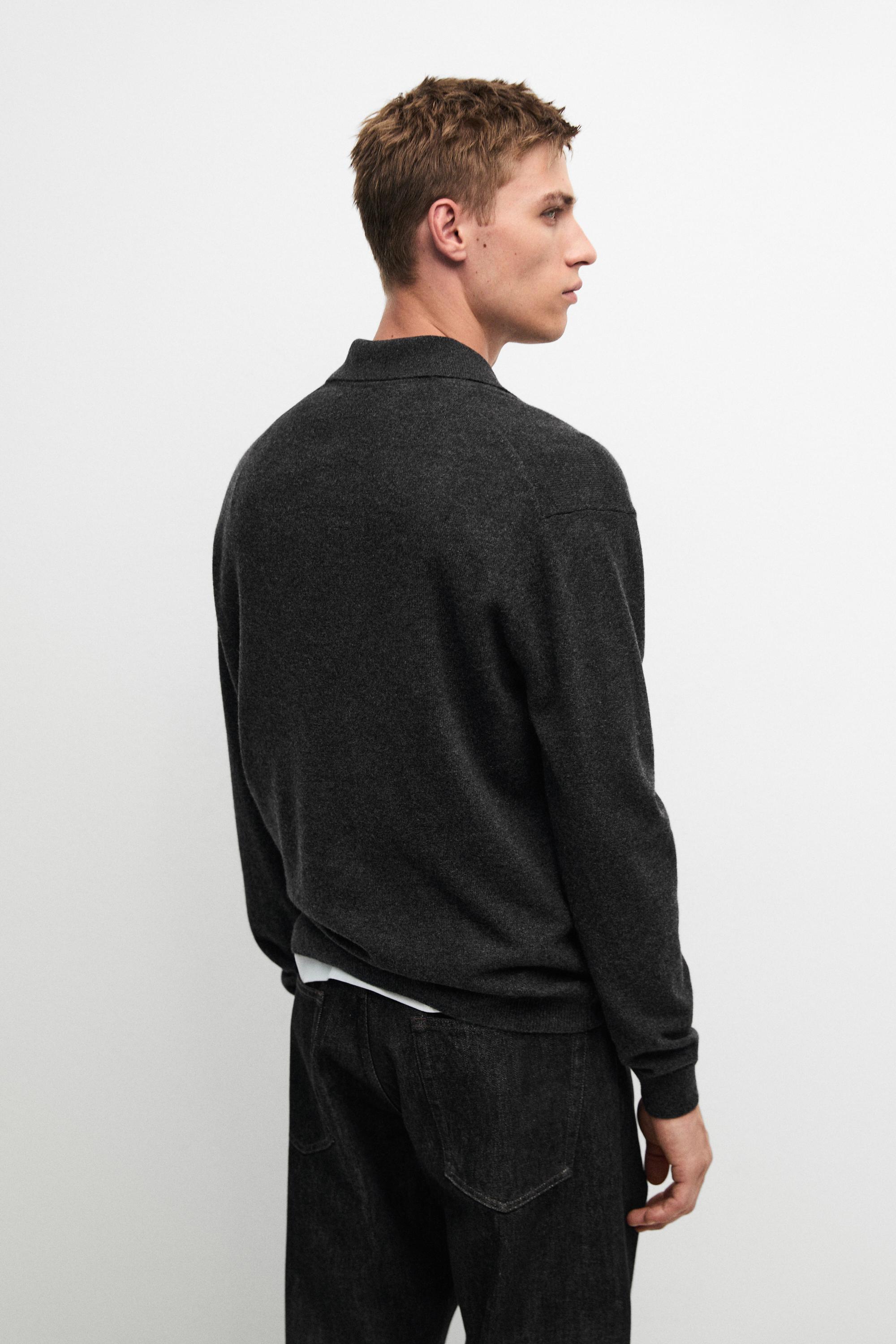 Pull polo en maille 100 % cachemire