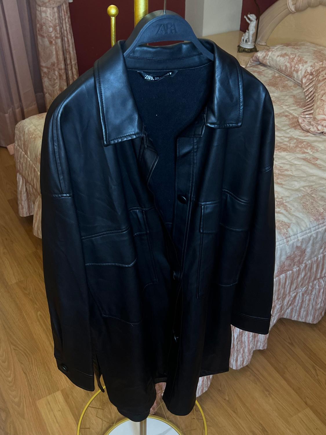 FAUX LEATHER OVERSHIRT - Image 2
