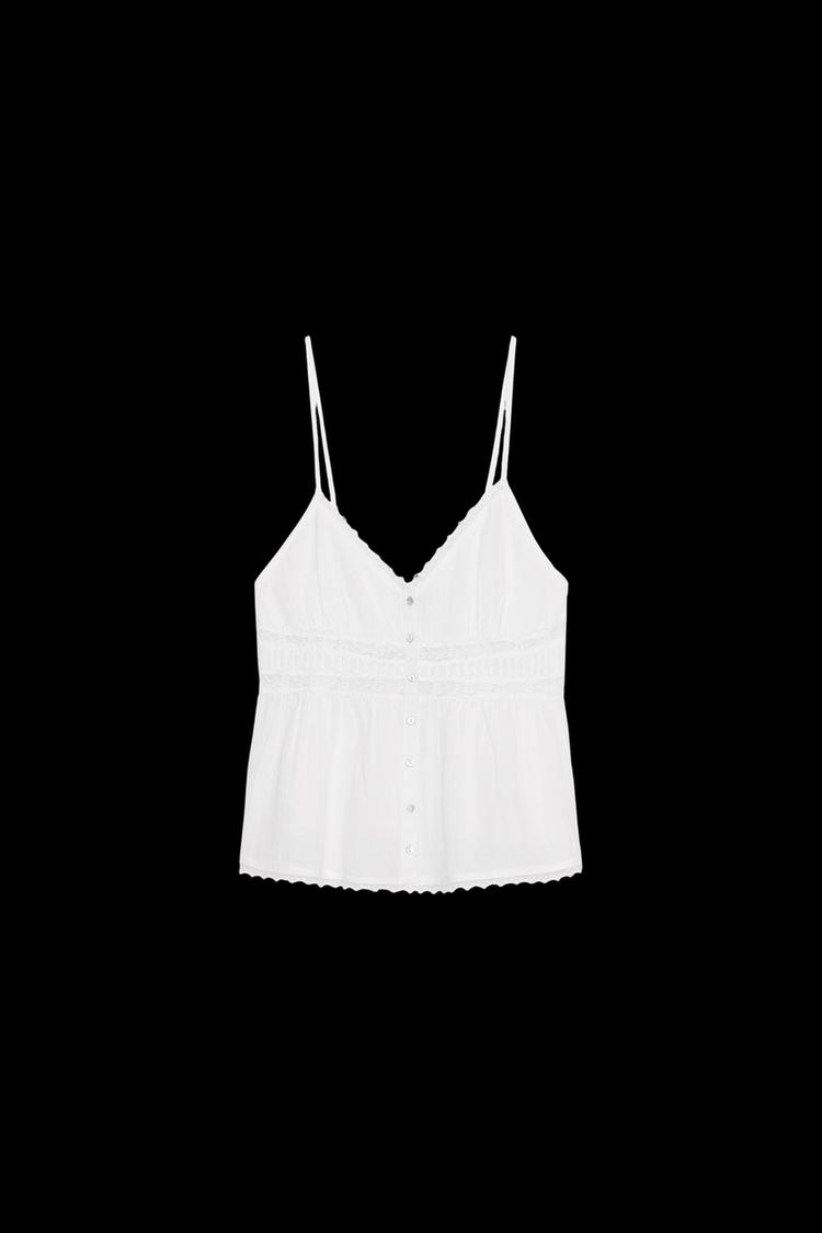 LACE CHIFFON TOP