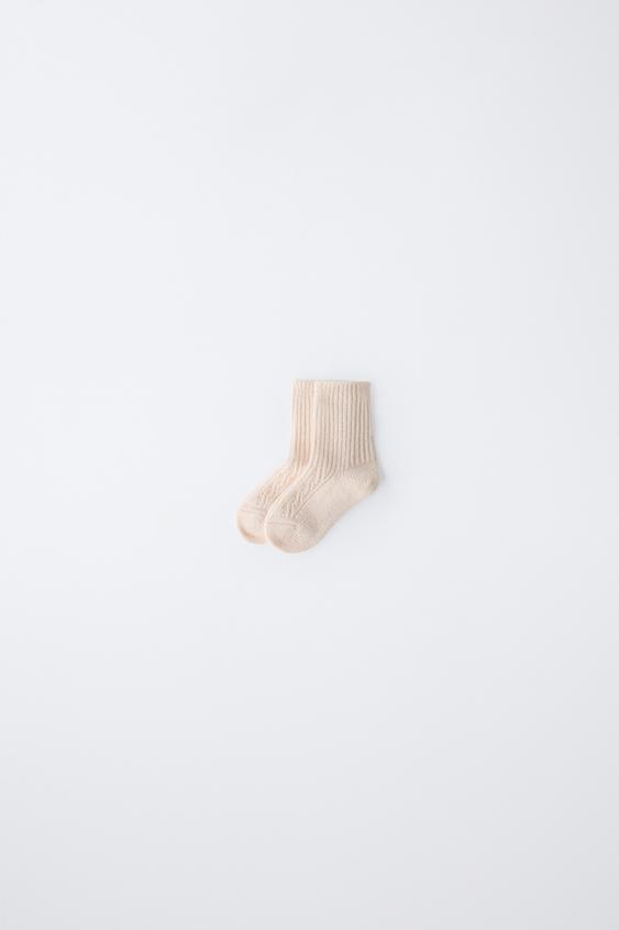 WOOL BLEND SOCKS - Light beige by Zara - Image 0