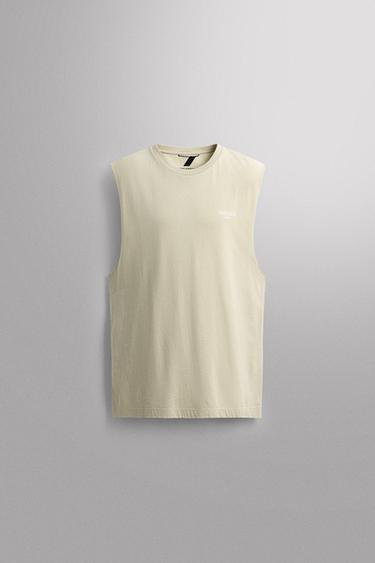 CAMISETA TANK COM ESTAMPA GRÁFICA - Cru da Zara