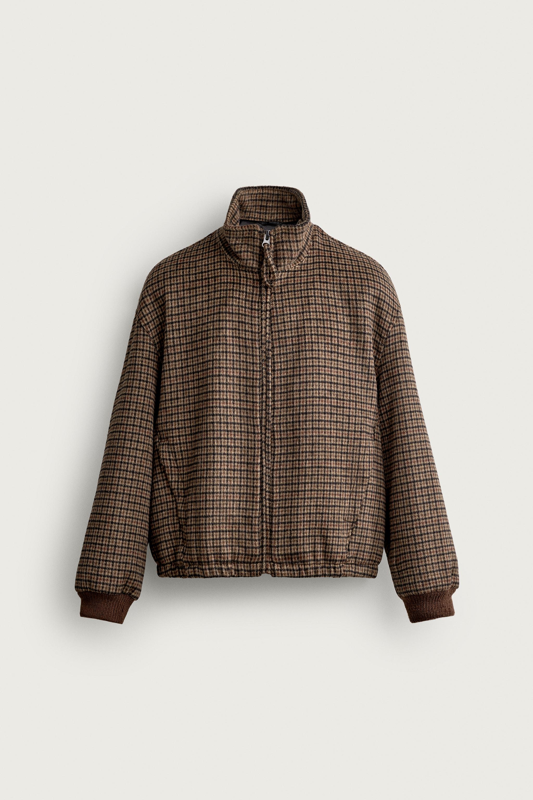 Blouson matelassé à carreaux