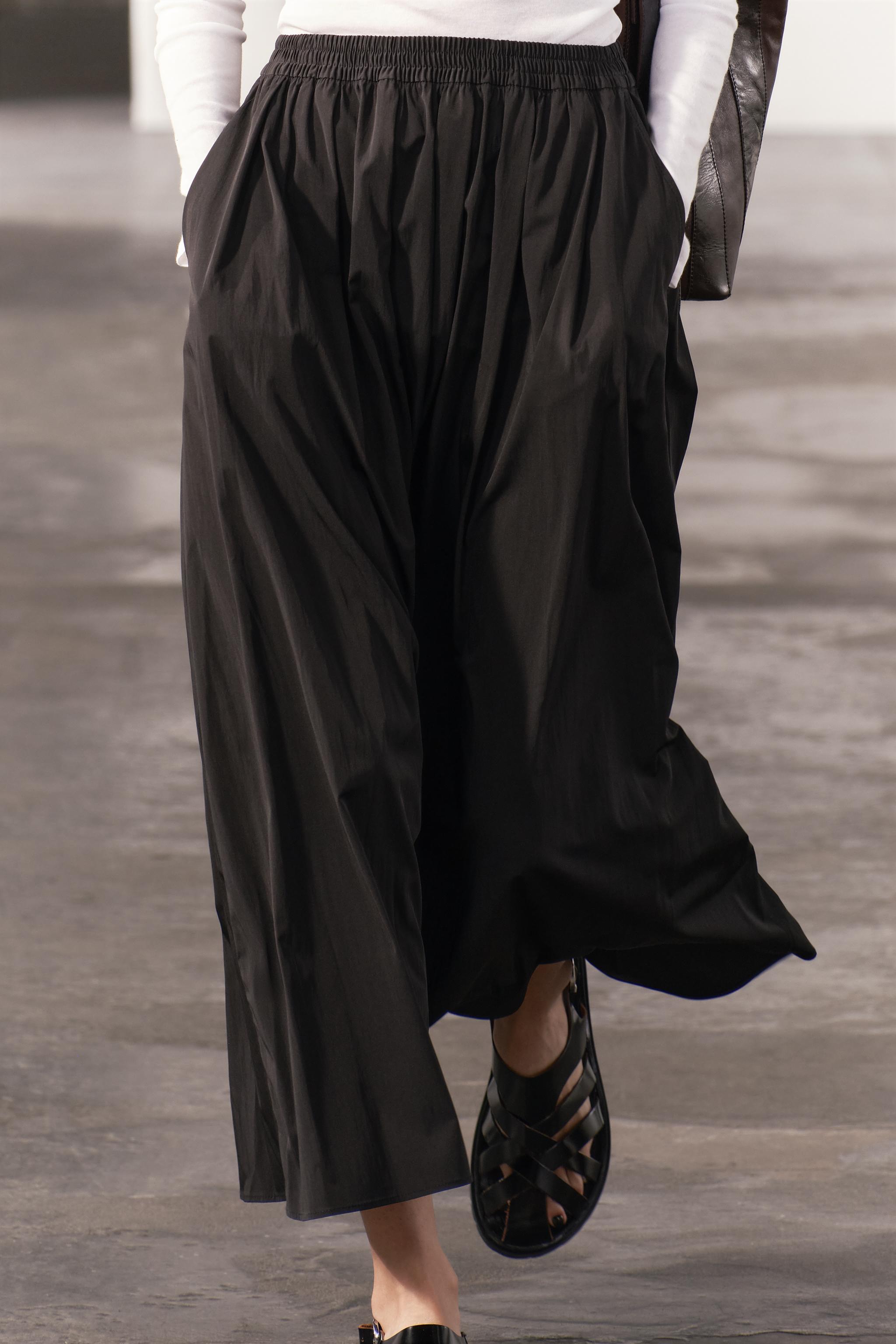 FULL MIDI SKIRT ZW COLLECTION - Black | ZARA United States