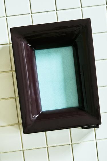 Zara SHINY WOODEN PICTURE FRAME X COLLAGERIE - Black