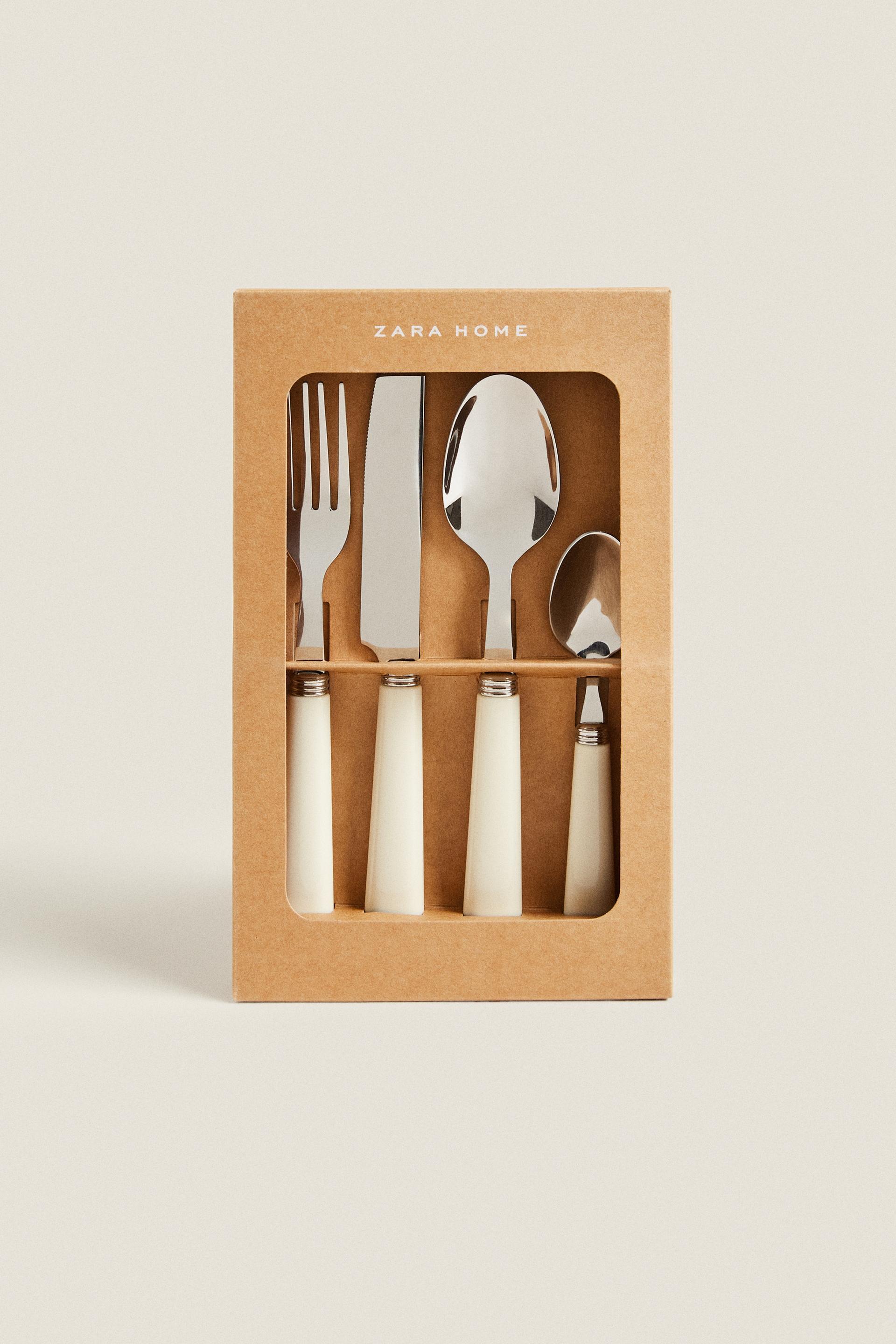CUTLERY SET WITH HANDLE DETAIL (SET OF 4)