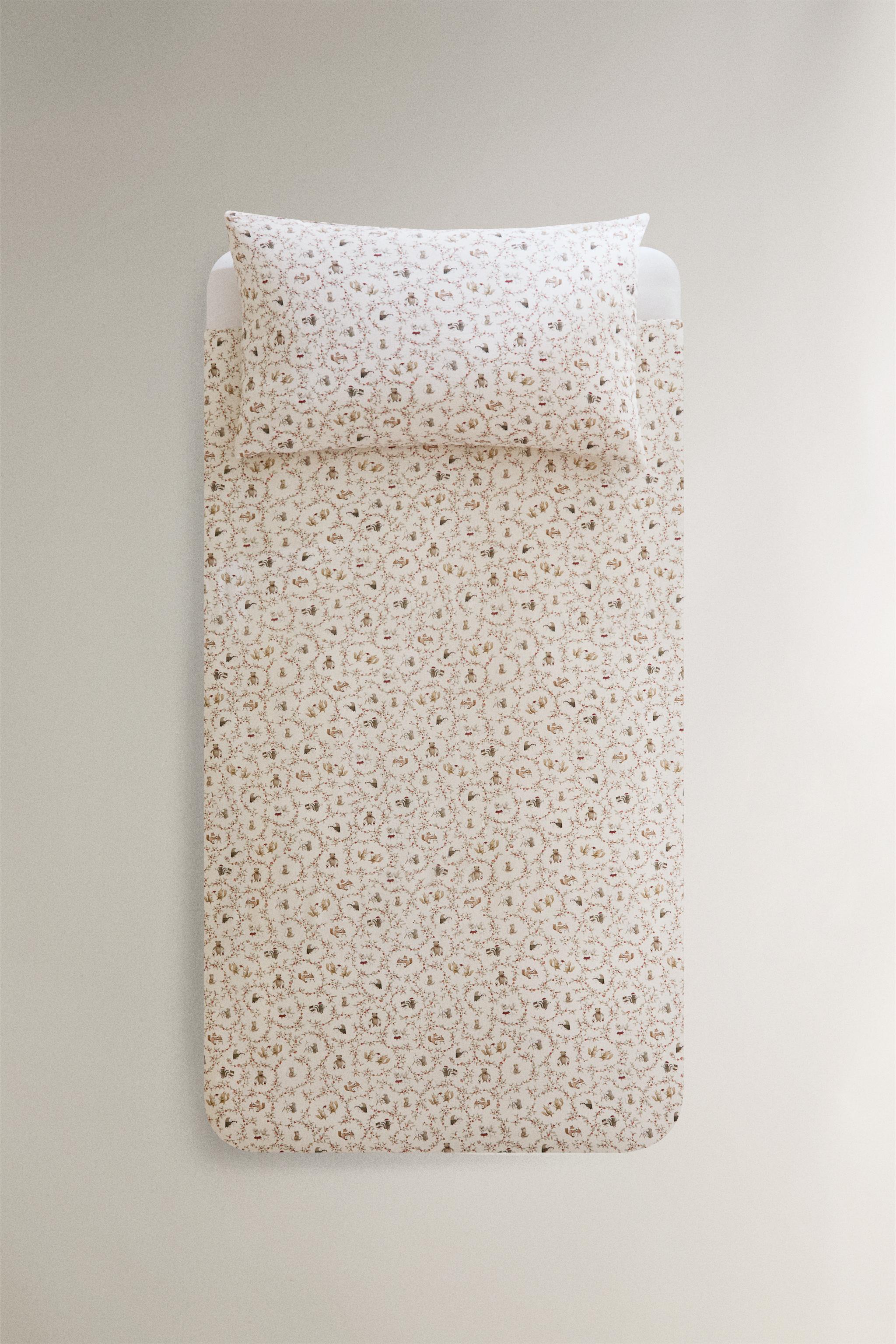 キッズ クリスマスアニマル 掛け布団カバー - マルチカラー | ZARA