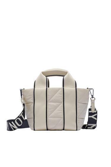 NYLON CITY BAG WITH SLOGAN