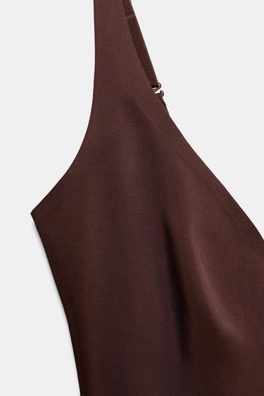 POLYAMIDE BLEND BODYSUIT - Brown by Zara - Image 8