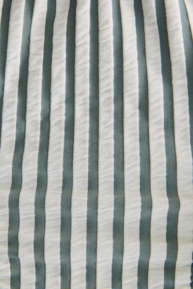 CHILDREN'S STRIPED RUFFLED BEACH BIKINI BOTTOMS - Ecru / Green by Zara - Image 4