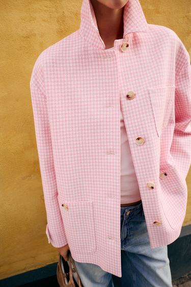 VESTE À CARREAUX VICHY - Rose / Blanc de Zara - Image 5