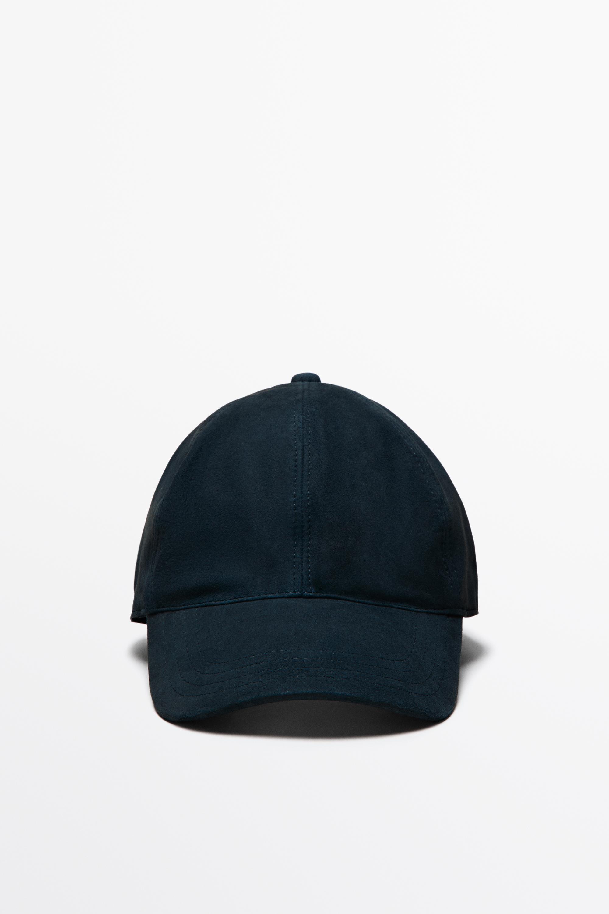 Casquette en cuir daim