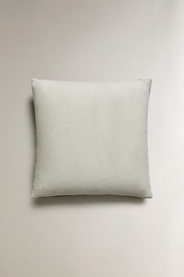 HOUSSE DE COUSSIN ÉDREDON LIN COTON - Gris foncé de Zara - Image 3