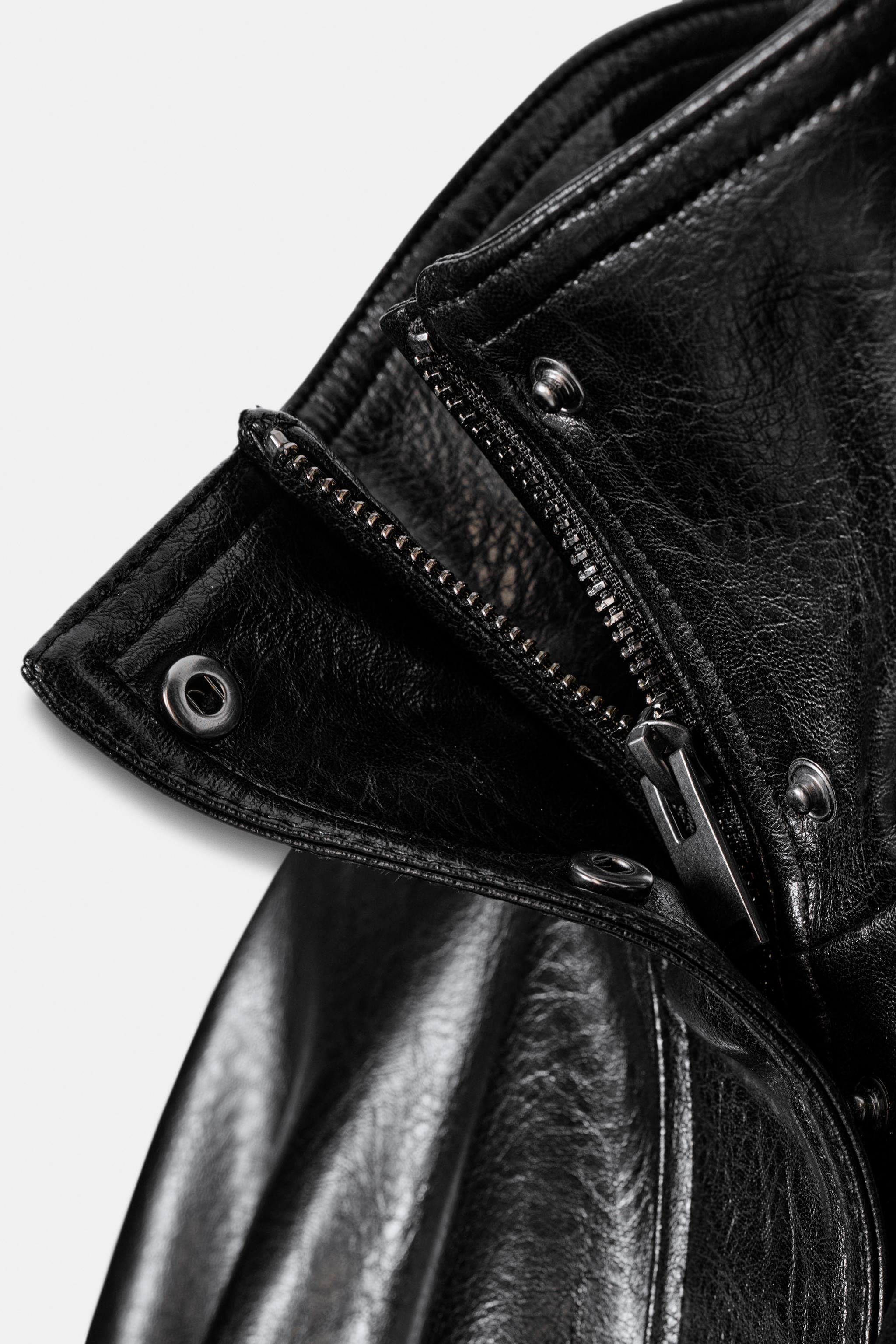 FAUX LEATHER VOLUME JACKET - Black | ZARA Canada