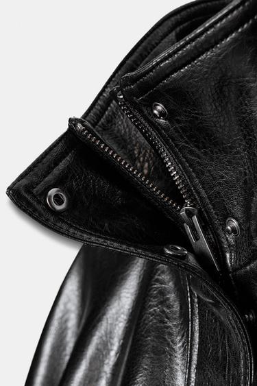 VESTE MATIÈRE SYNTHÈTIQUE VOLUME - Noir de Zara - Image 8