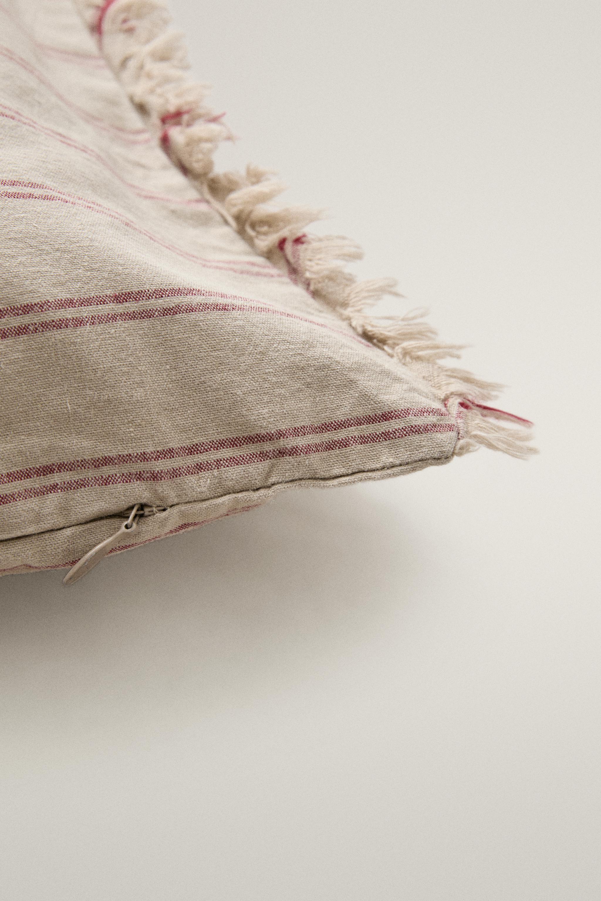 STRIPED THROW PILLOW COVER