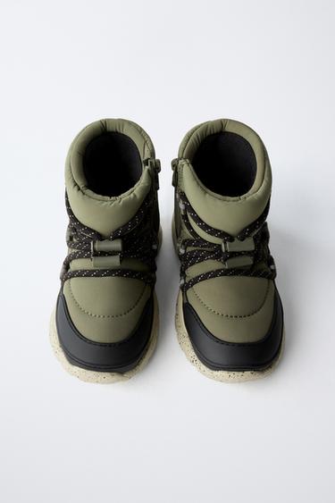 WATER-REPELLENT SNOW BOOTS - Khaki Green by Zara - Image 3
