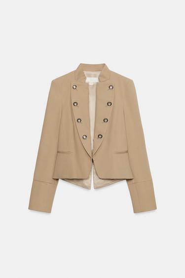 TWILL TAILORED BLAZER WITH BUTTONS - Sand by Zara - Image 0