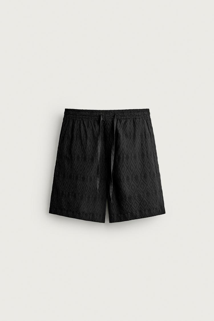 Bermuda regular fit jacquard geometrico