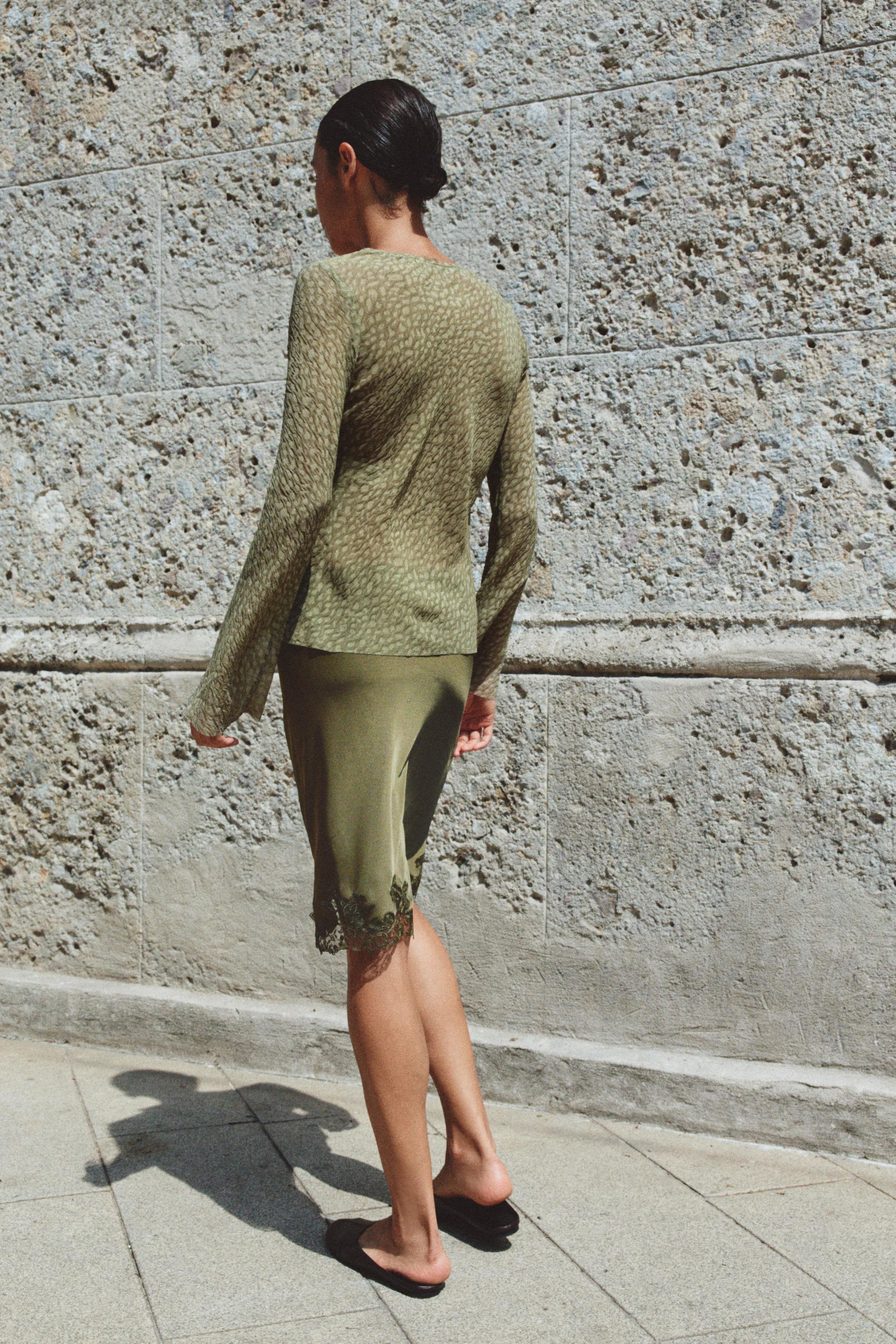CHEMISE JACQUARD À LAÇAGE