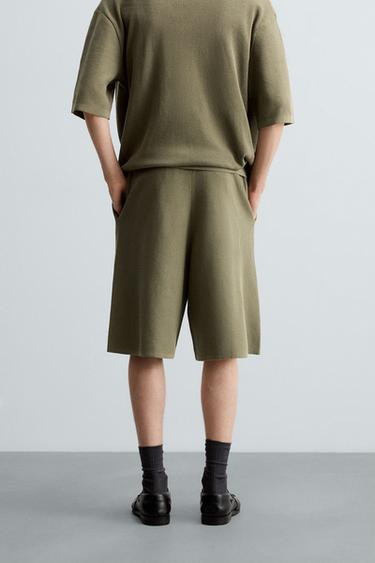 BERMUDA EN MAILLE STRUCTURÉE - Kaki de Zara - Image 2