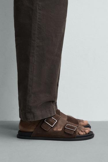 ҚОС ТАСПАЛЫ БЫЛҒАРЫ САНДАЛДАР - Қоңыр Zara компаниясынан