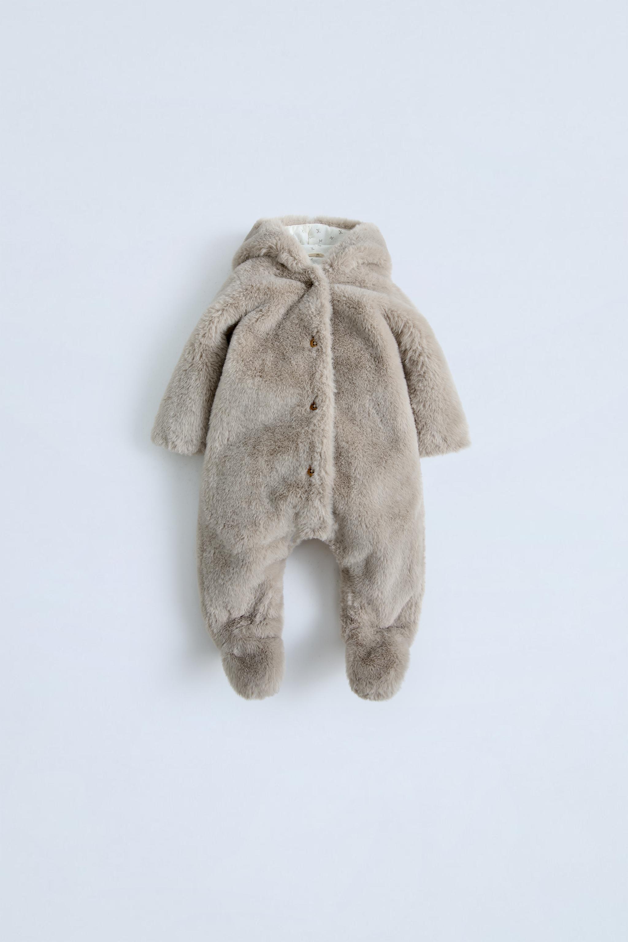 Zara shops Baby faux fur romper