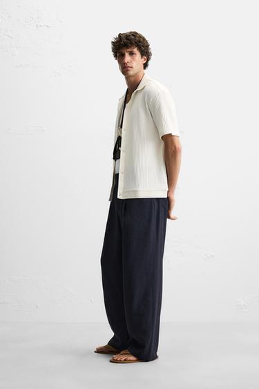 GILET CÔTELÉ - Blanc cassé de Zara - Image 3