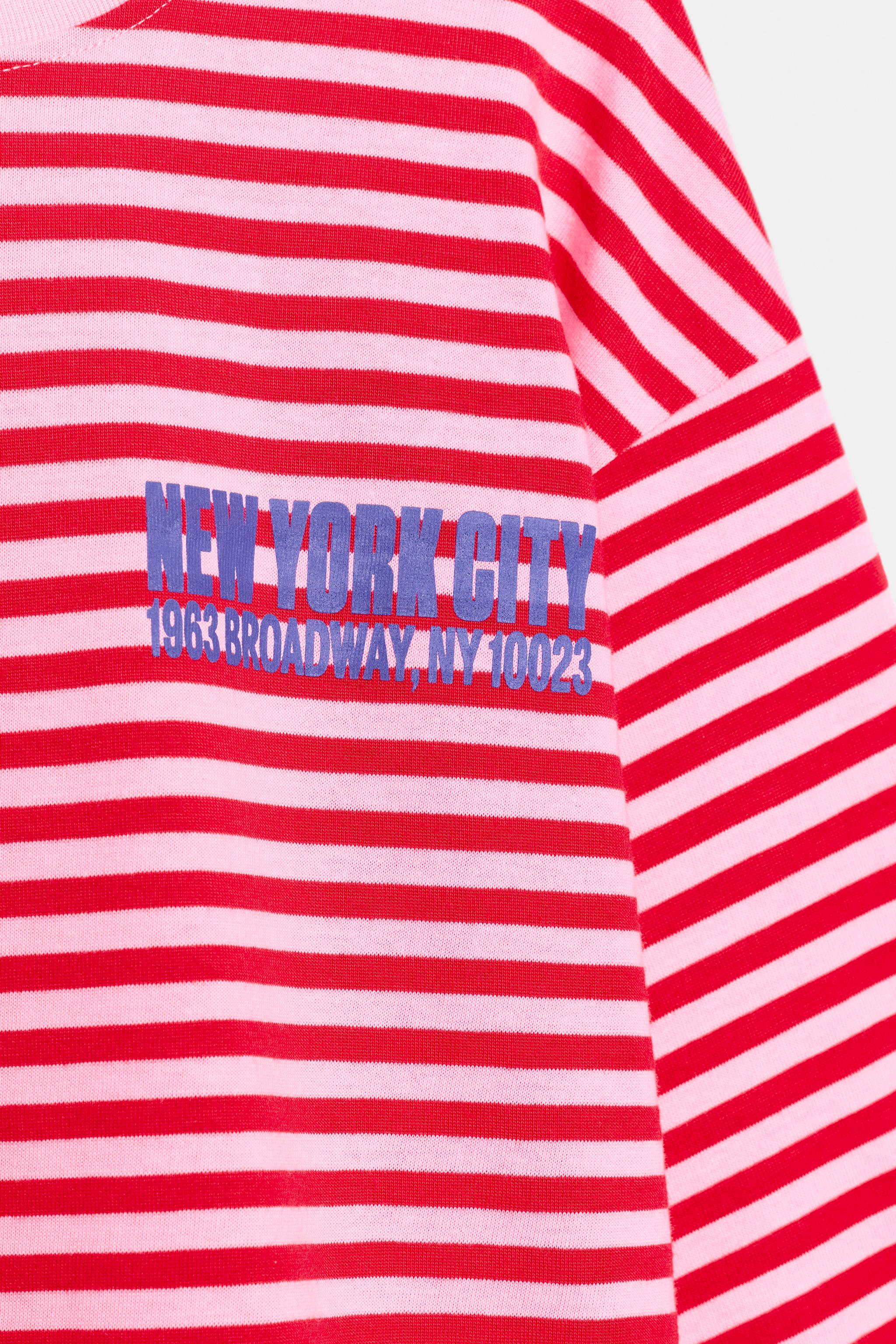STRIPED TEXT T-SHIRT