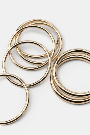 LOT DE BRACELETS FINS ET RIGIDES - Doré de Zara - Image 3