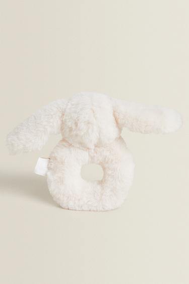 CHILDREN’S RABBIT SOFT TOY RATTLE - Light pink de Zara - Image 3