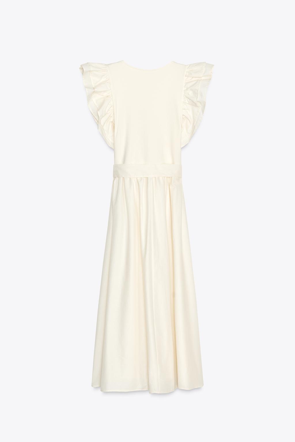 Thumbnail image for COMBINED RUFFLED DRESS WITH BELT