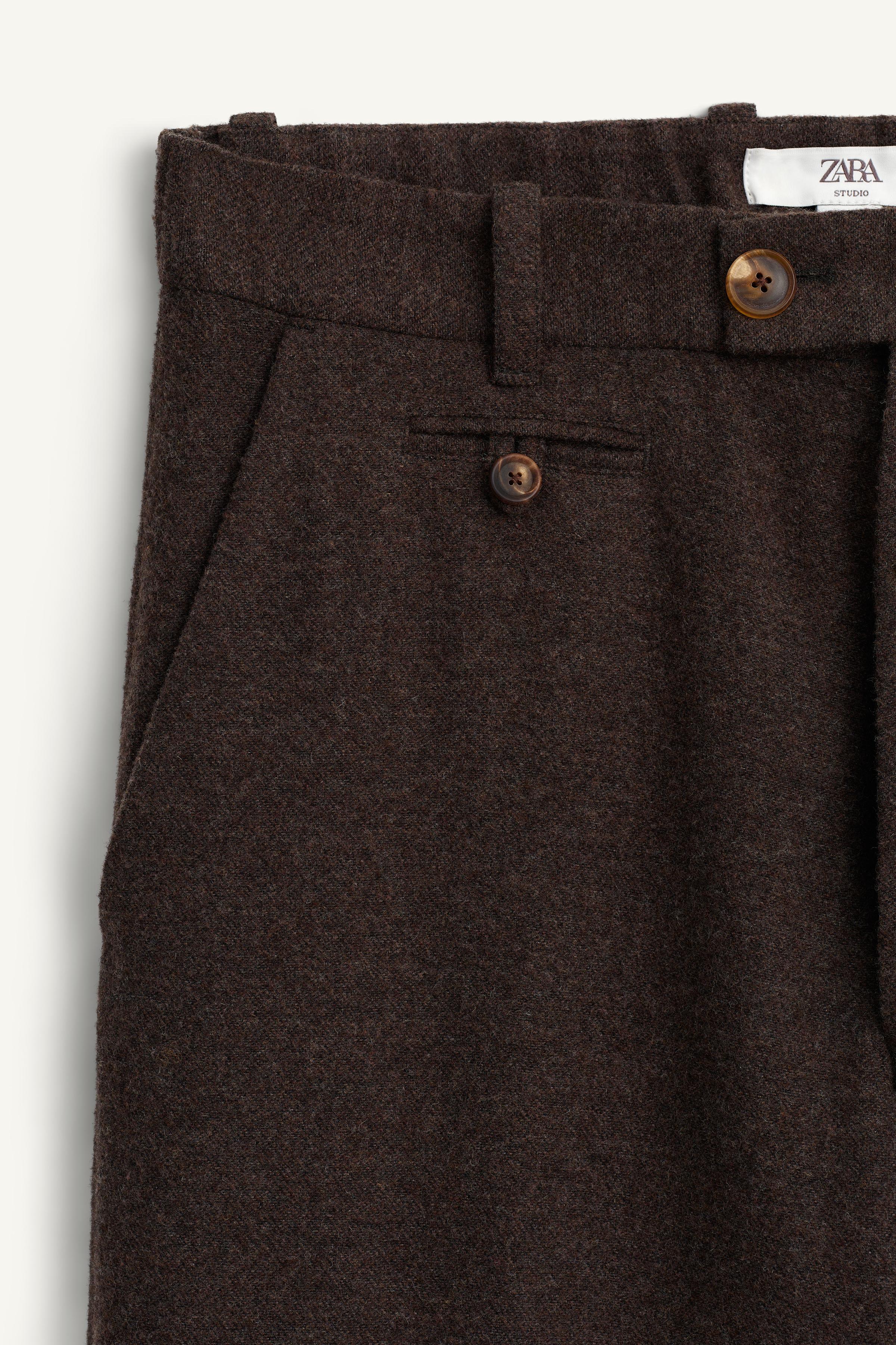 LIMITED EDITION CHAIN WOOL WIDE FIT PANTS