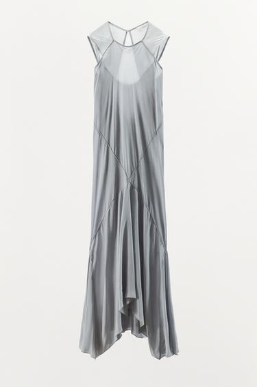 ROBE À VOLANTS ZW COLLECTION LIMITED EDITION - Bleu clair de Zara - Image 4