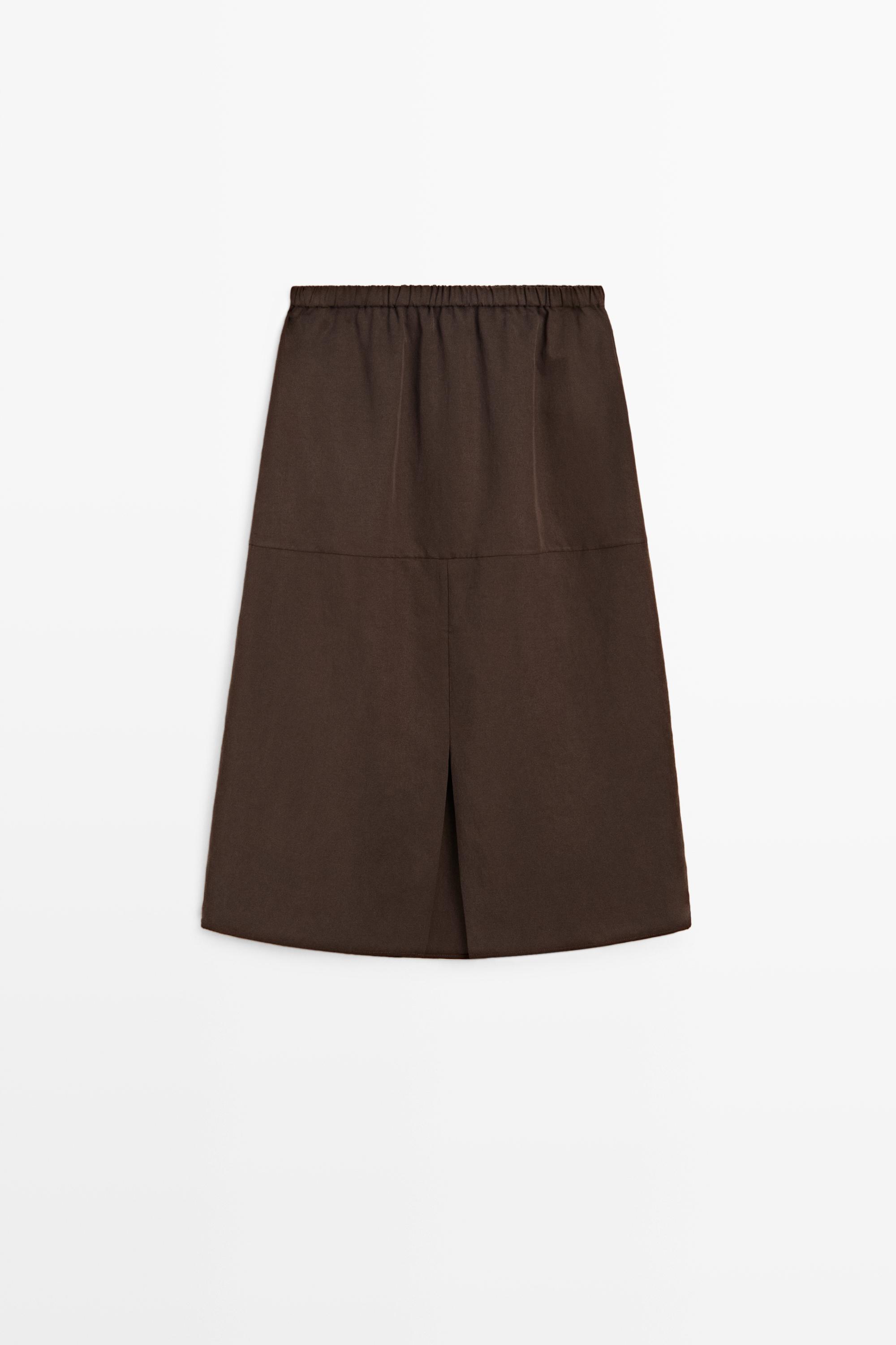 Jupe midi fluide élastique