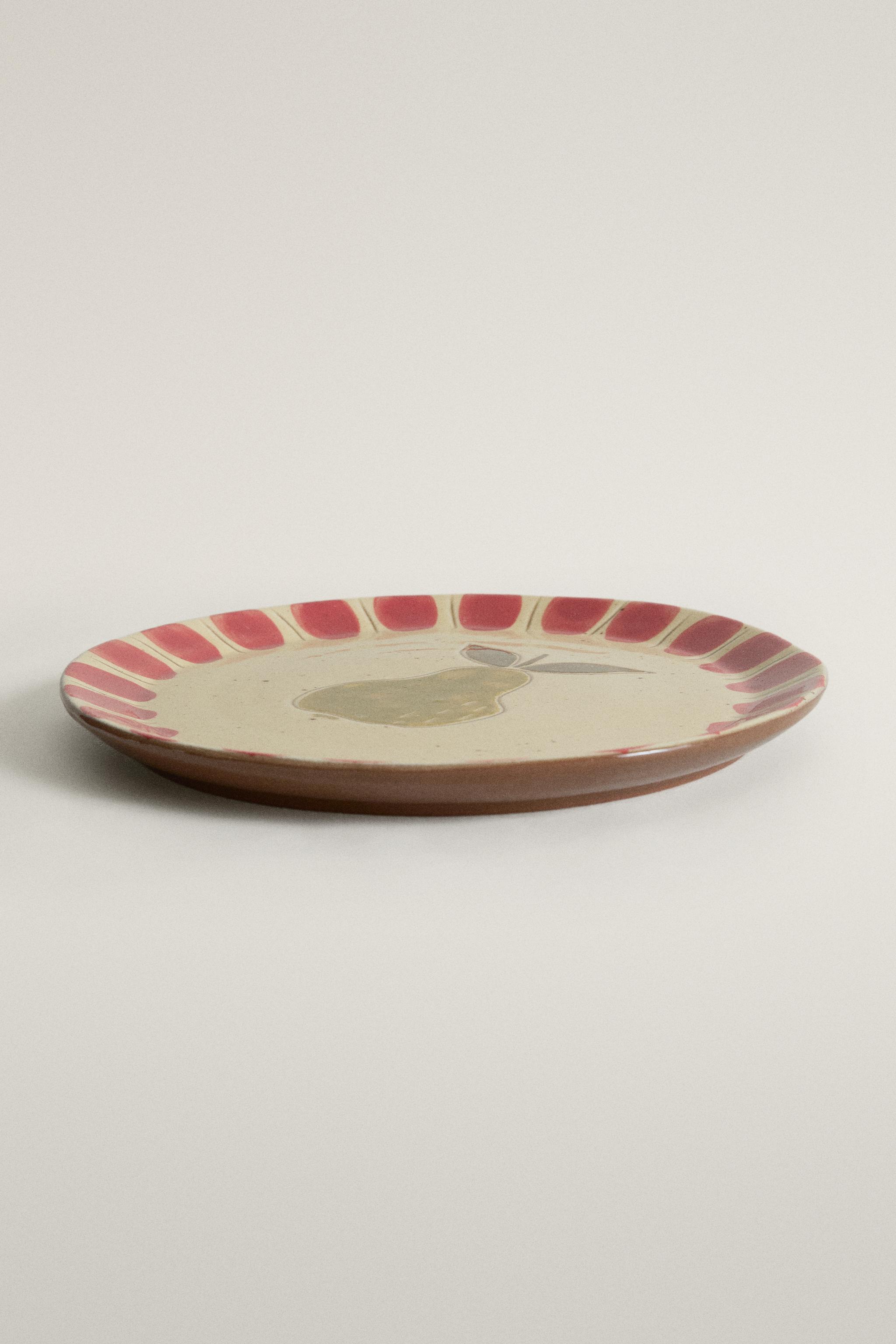 FRUIT EARTHENWARE DESSERT PLATE