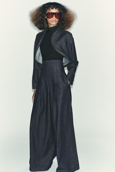 ZW COLLECTION ULTRA HIGH-WAIST WIDE-LEG JEANS - Blue by Zara