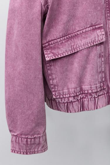 WASHED EFFECT JACKET - Dark pink by Zara - Image 5