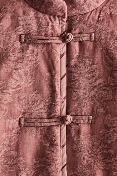 VESTE JACQUARD FLEURS - Rose de Zara - Image 3