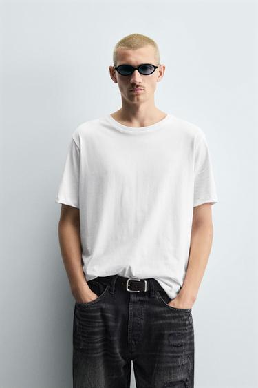 CAMISETA MEDIUM WEIGHT BÁSICA - Blanco de Zara