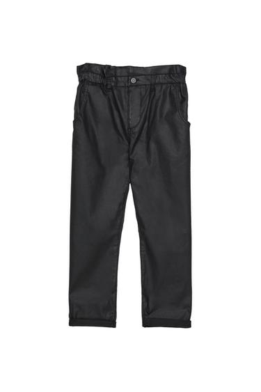 WAXED FINISH BAGGY PANTS